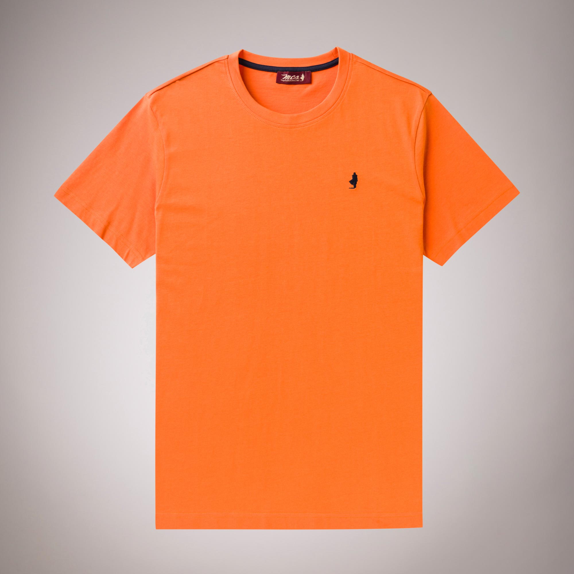 T-Shirt Tinta Unita Logo Piccolo 100% Cotone