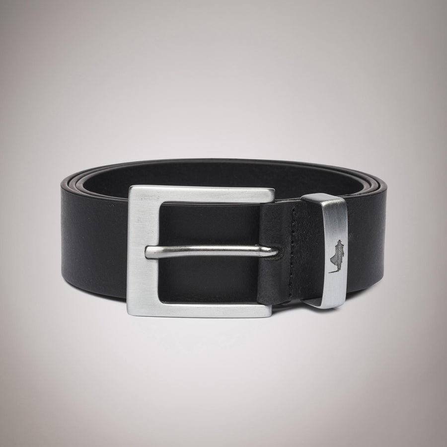 Waxed leather belt