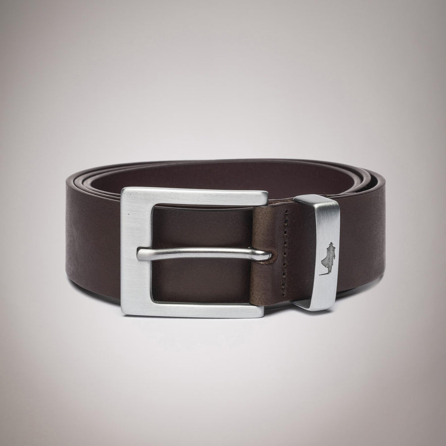 Waxed leather belt