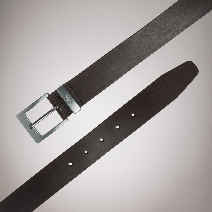 Waxed leather belt