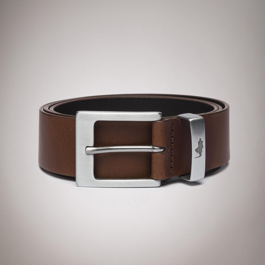 Waxed leather belt