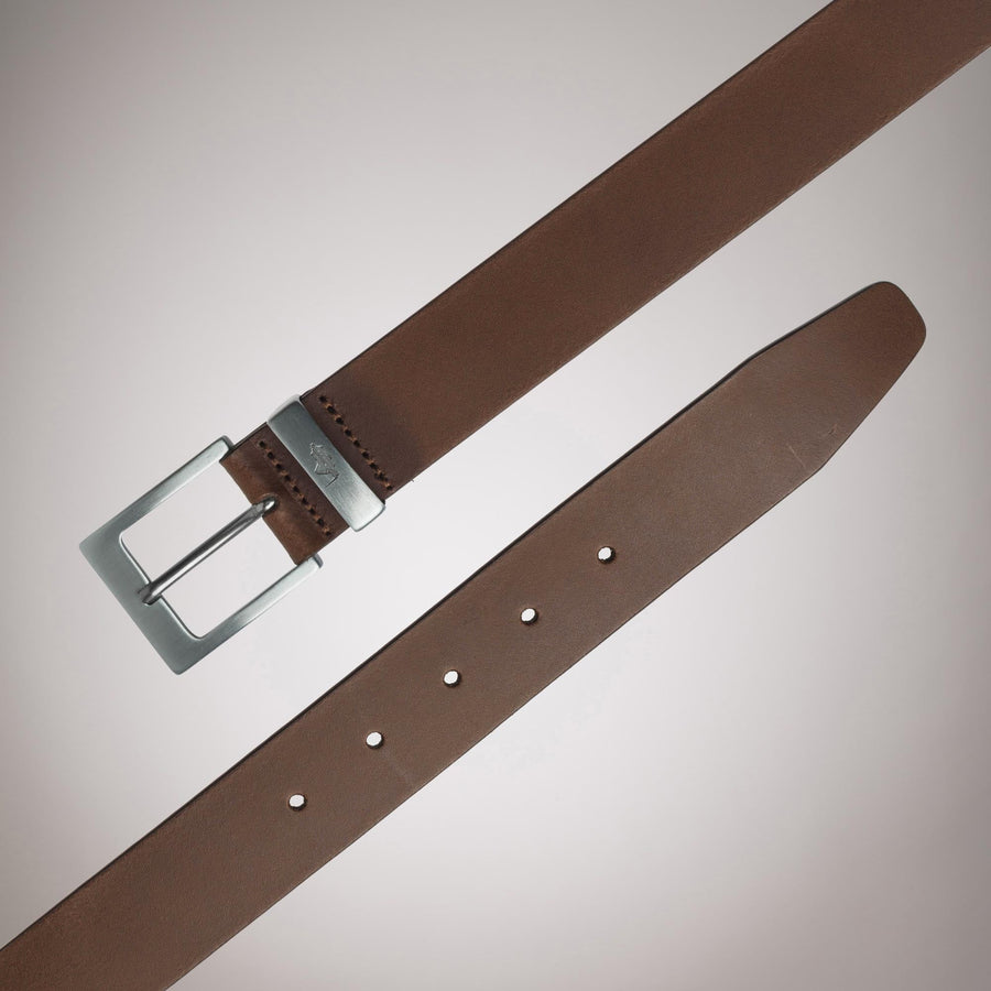 Waxed leather belt