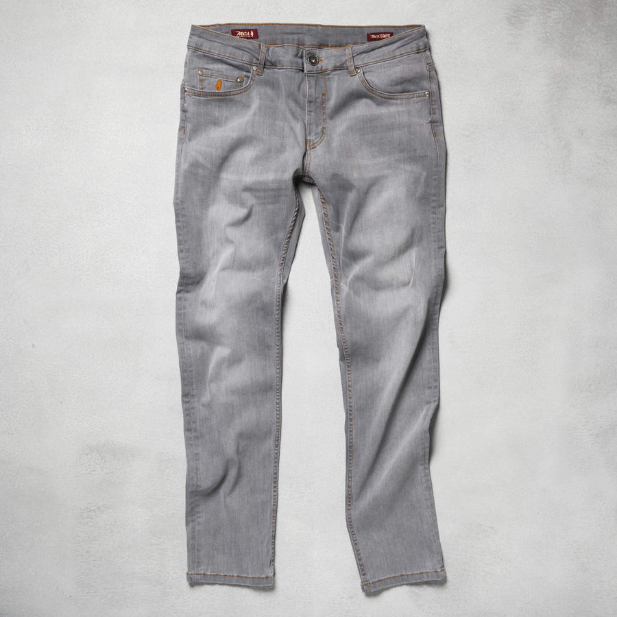 Cinque tasche in denim grigio