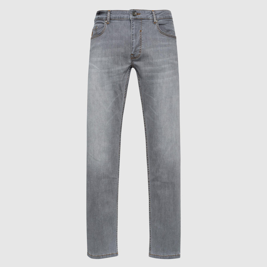 Cinque tasche in denim grigio