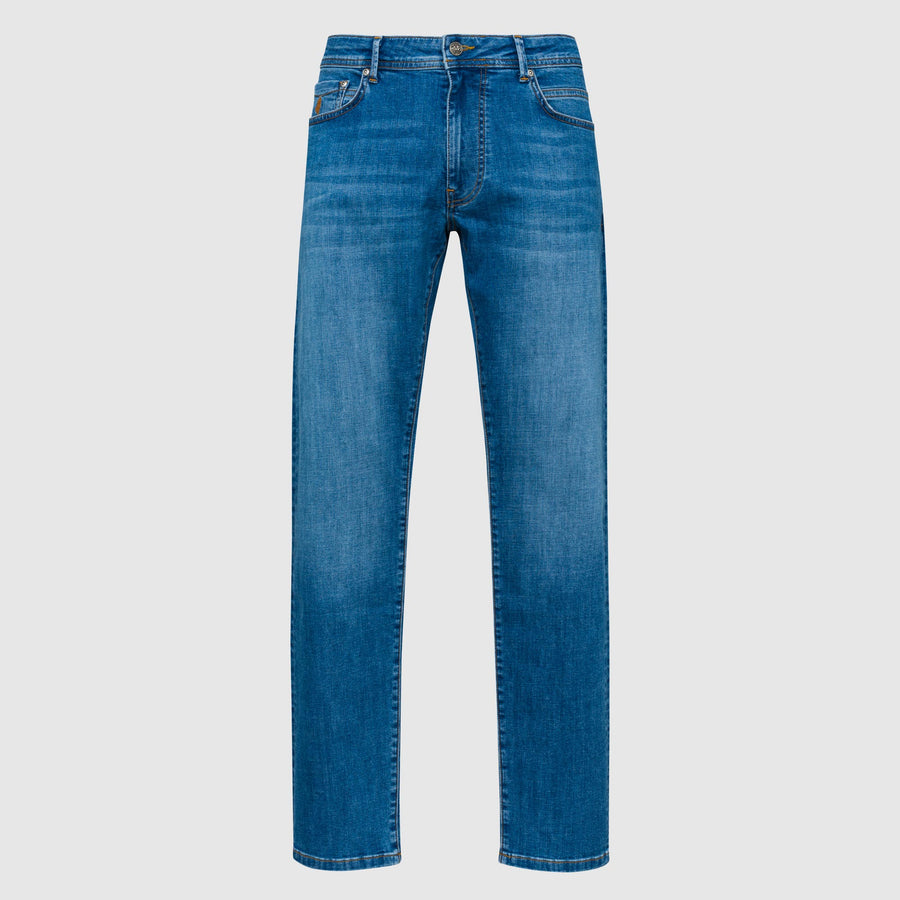 Jeans cinque tasche lavaggio medio scuro
