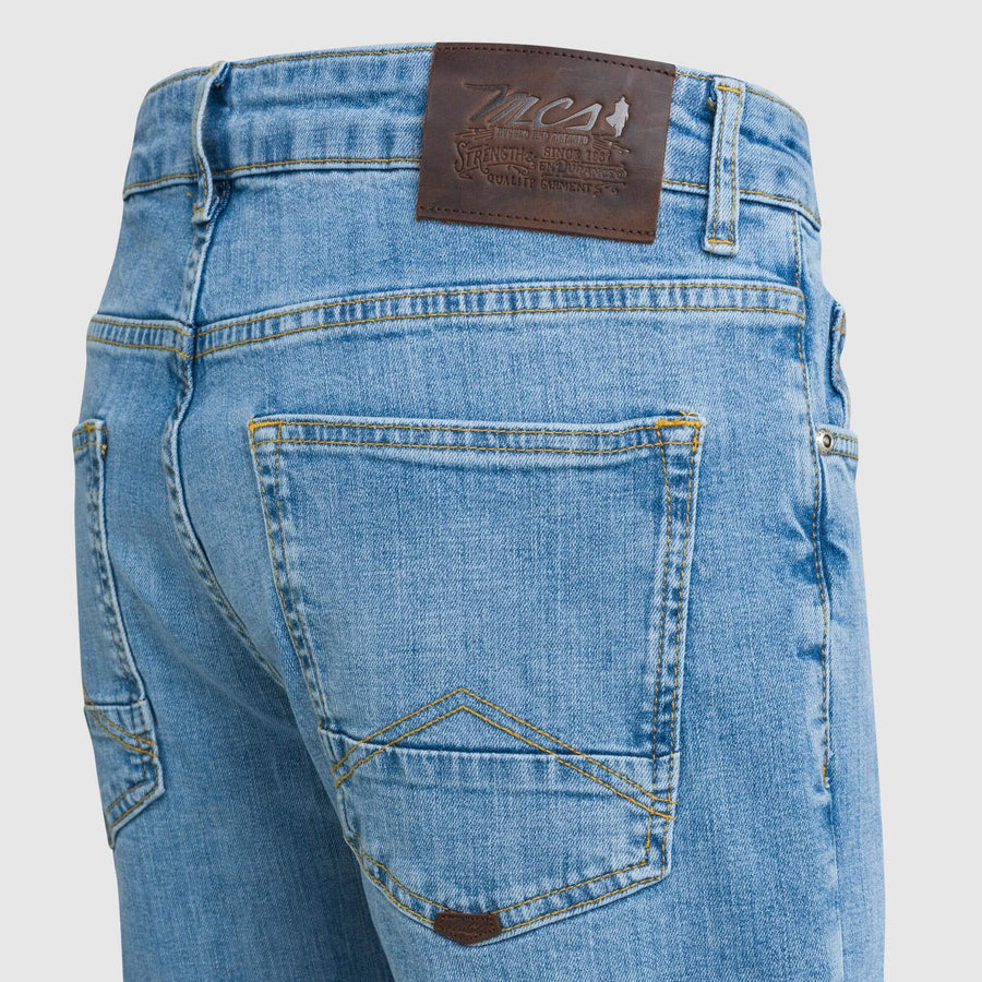 Cinque tasche in denim chiari