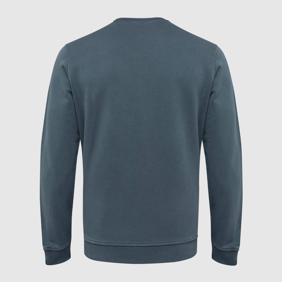 Antiqued-effect crew neck sweatshirt