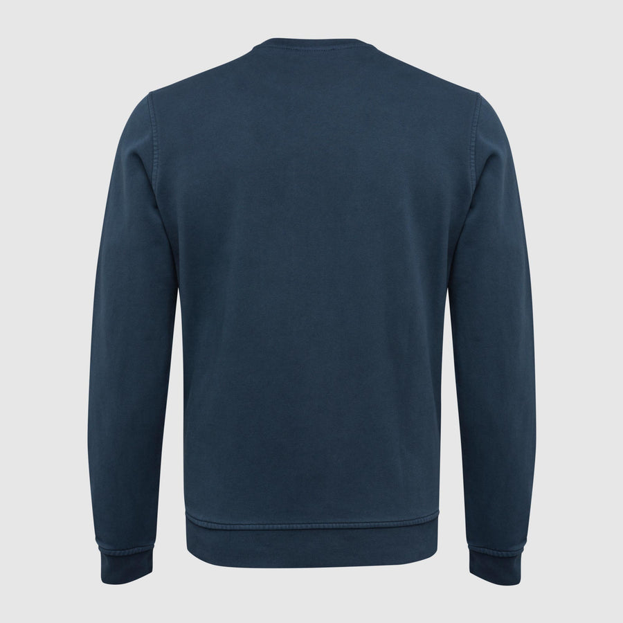 Antiqued-effect crew neck sweatshirt