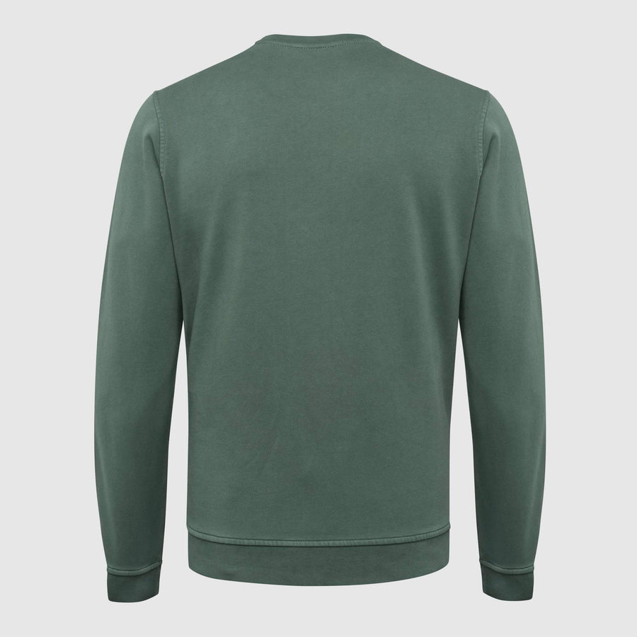 Antiqued-effect crew neck sweatshirt