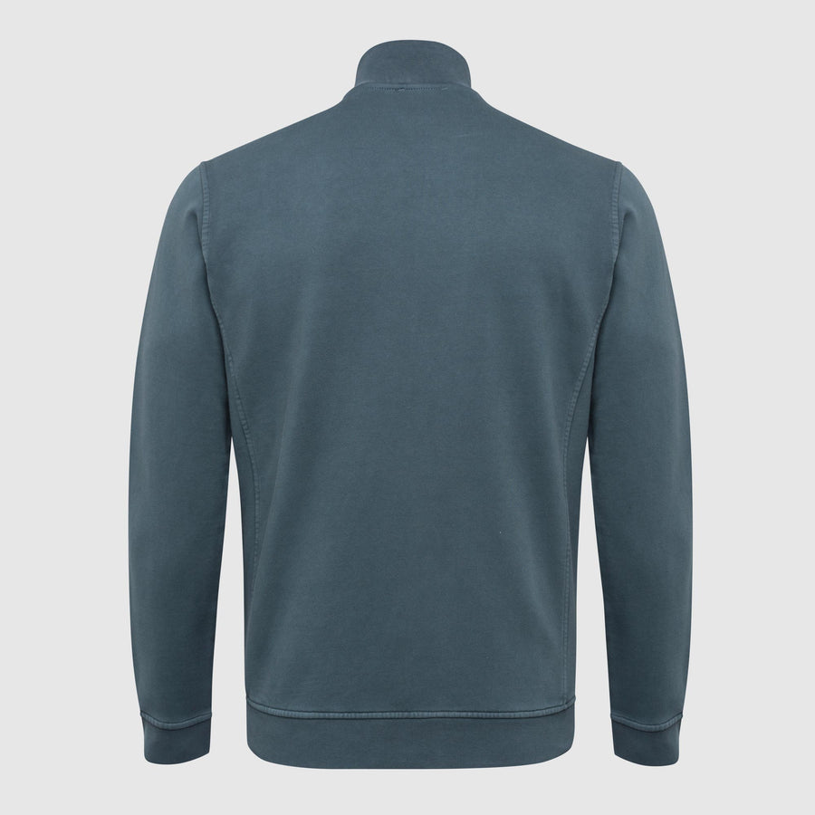 Felpa full zip effetto antiqued
