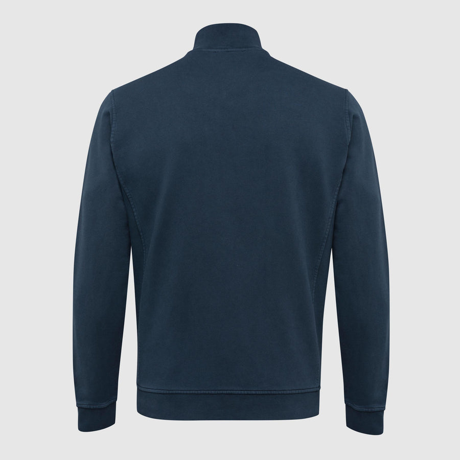 Felpa full zip effetto antiqued
