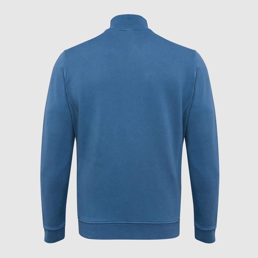 Felpa full zip effetto antiqued