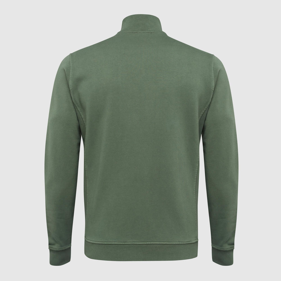 Felpa full zip effetto antiqued