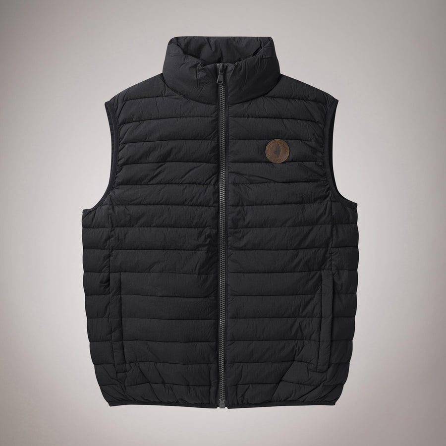Piumino smanicato in nylon