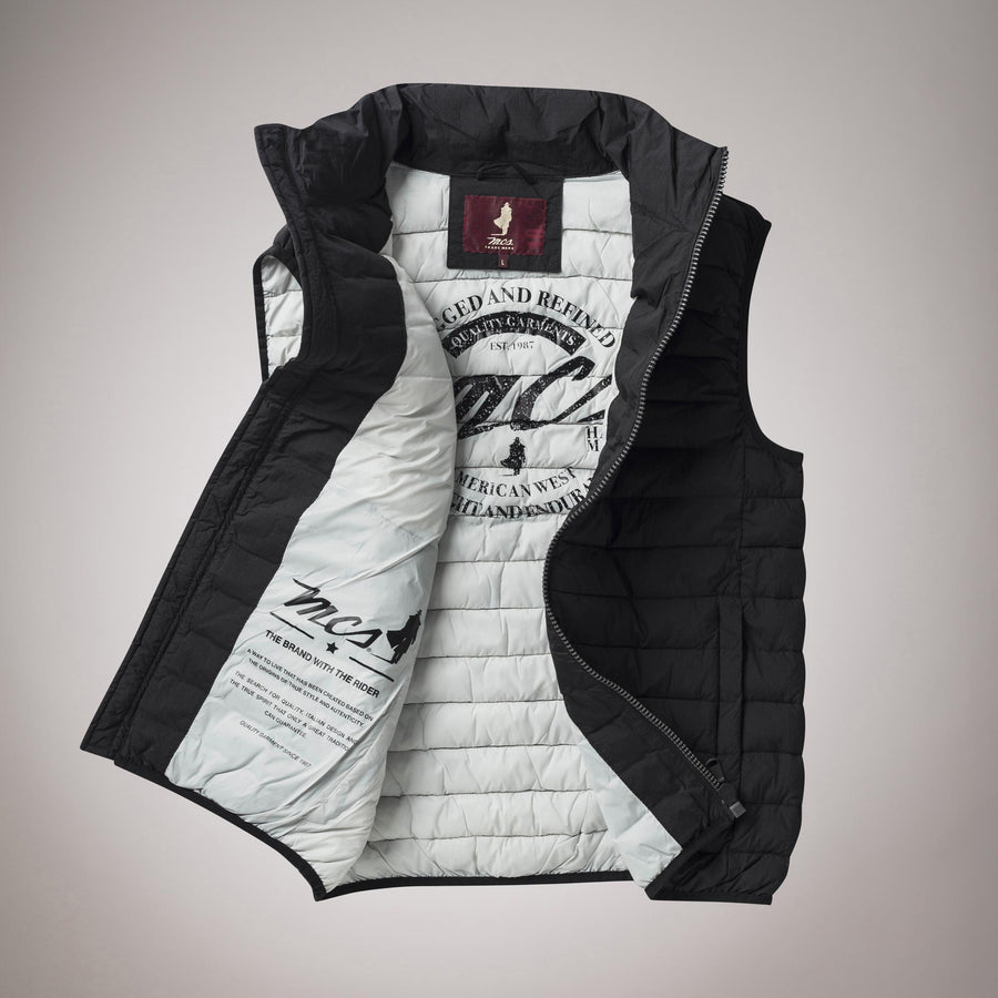 Piumino smanicato in nylon