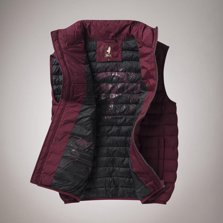 Piumino smanicato in nylon