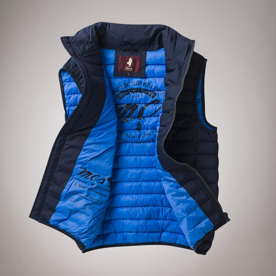 Piumino smanicato in nylon