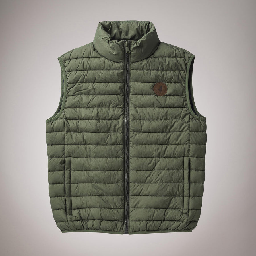 Piumino smanicato in nylon
