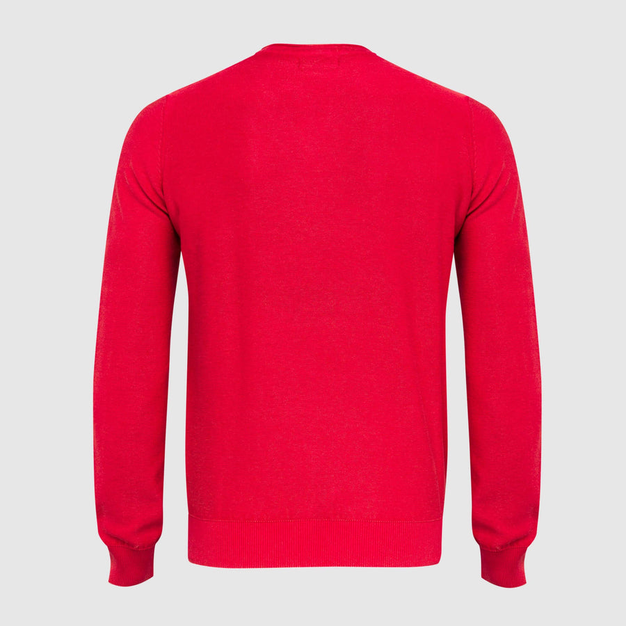 Maglia tinta unita con dettagli a costine