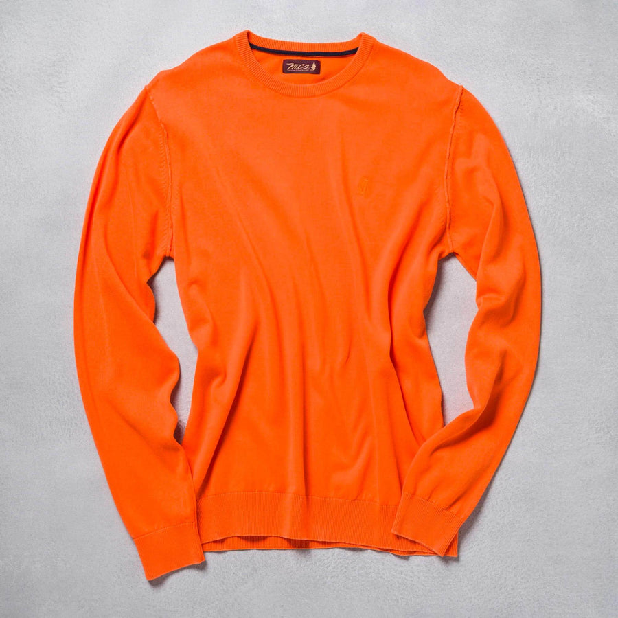 "Acid" wash crew neck sweater