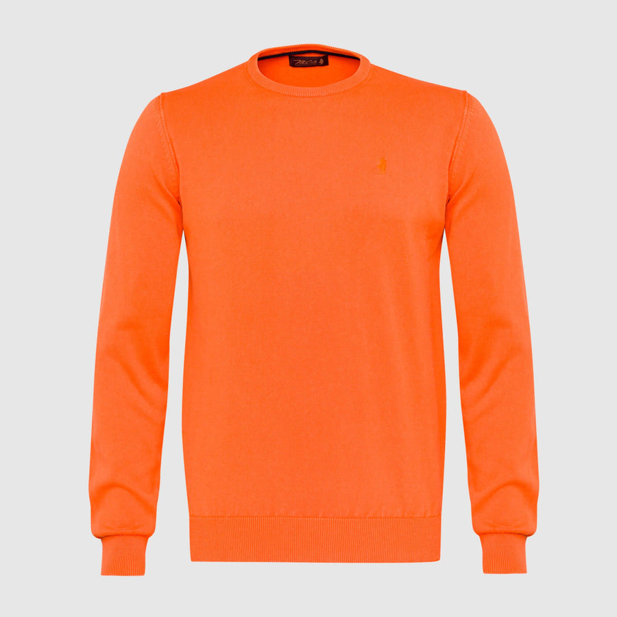 "Acid" wash crew neck sweater