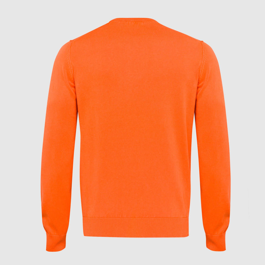 "Acid" wash crew neck sweater