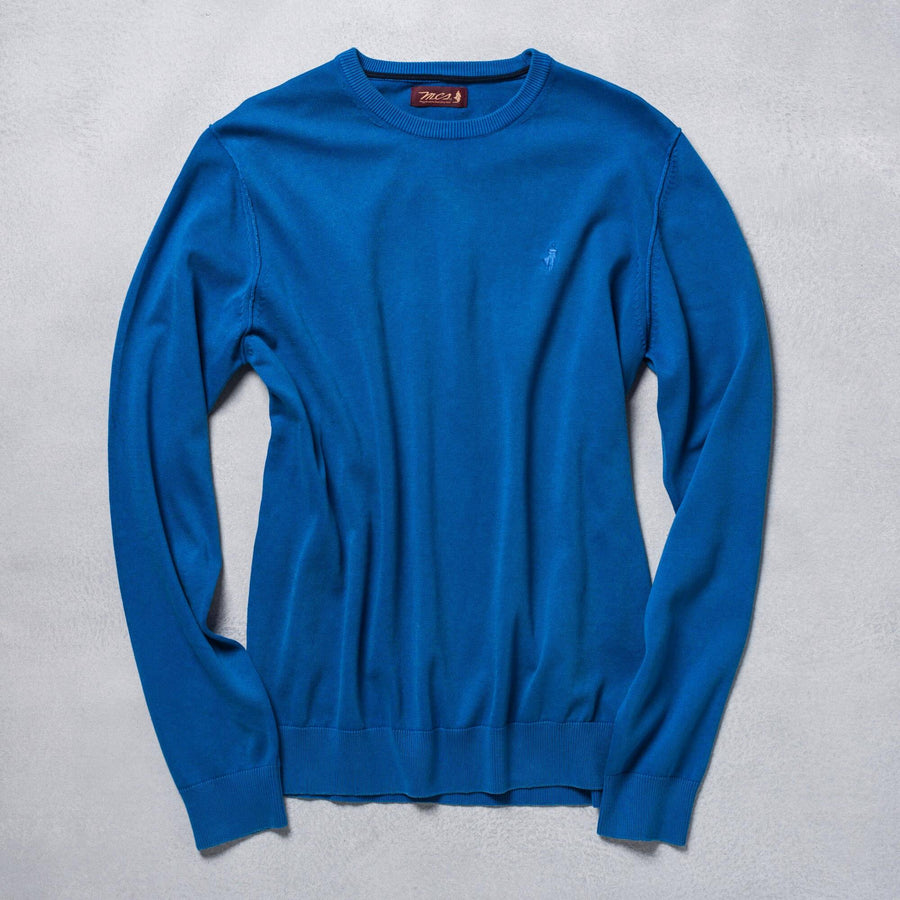 "Acid" wash crew neck sweater