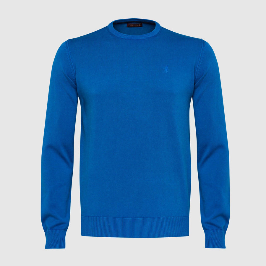 "Acid" wash crew neck sweater