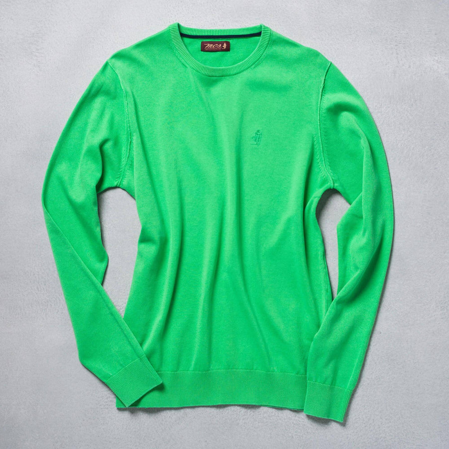 "Acid" wash crew neck sweater