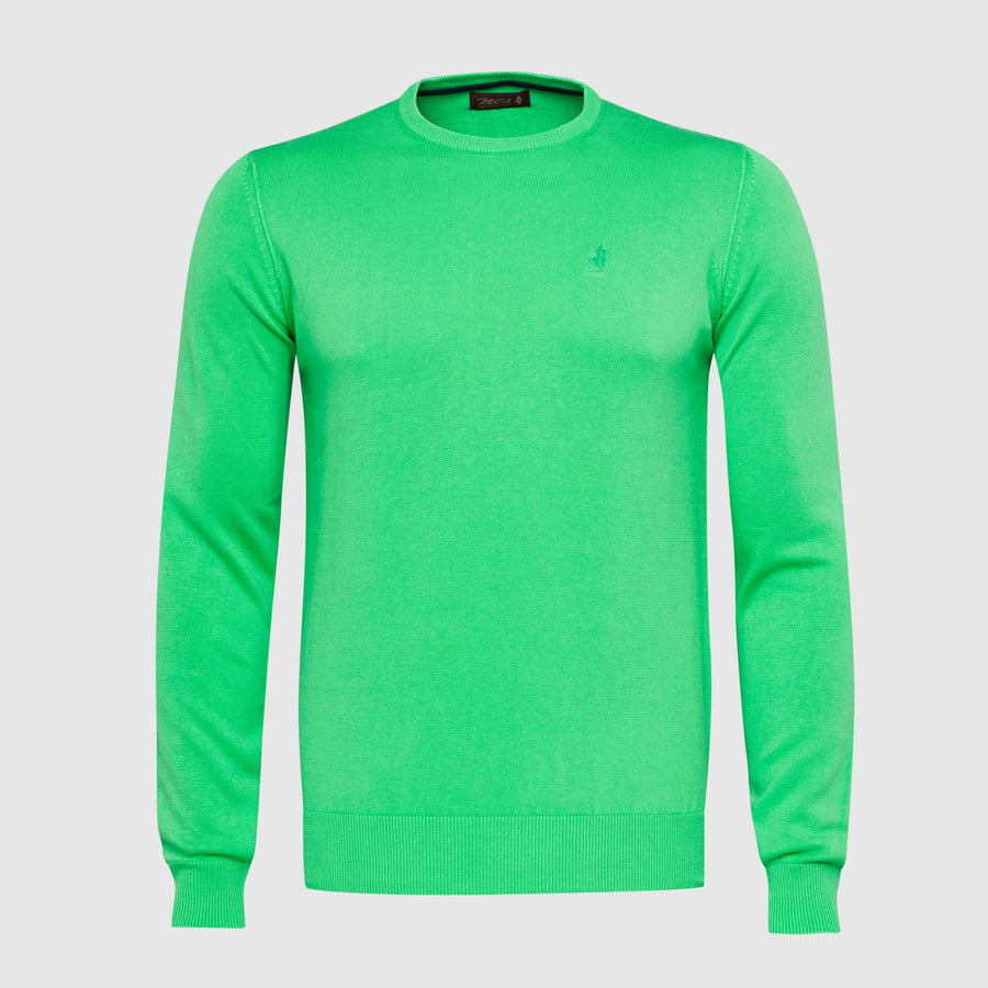 "Acid" wash crew neck sweater