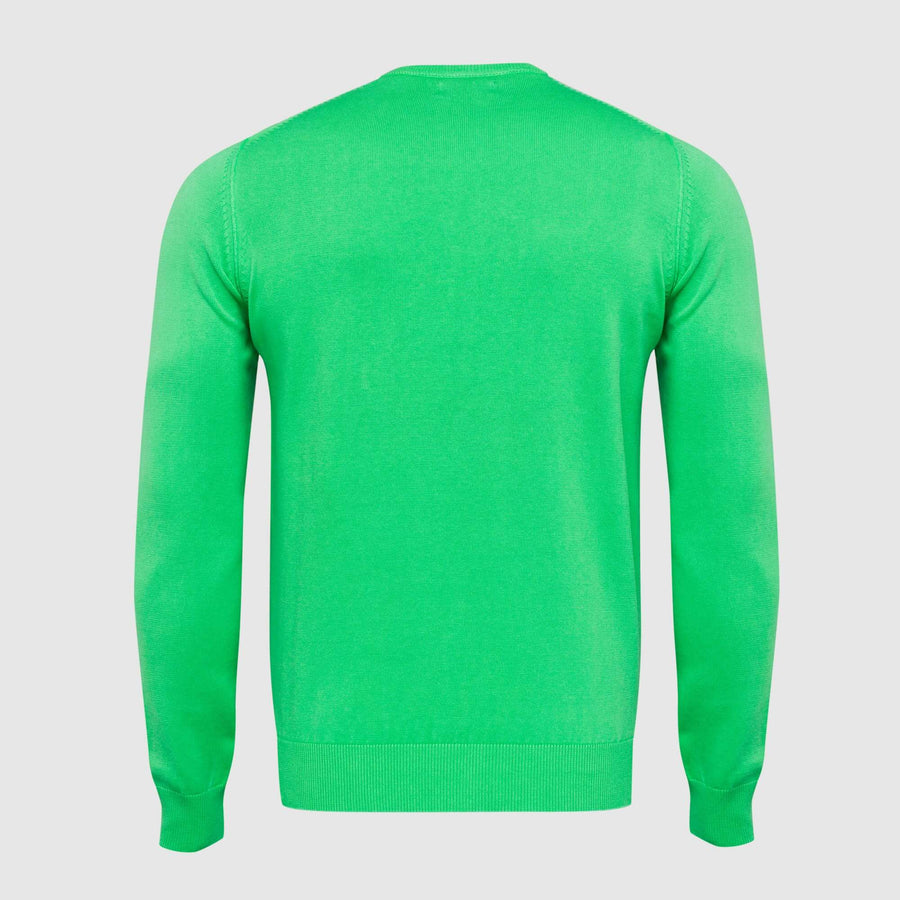 "Acid" wash crew neck sweater