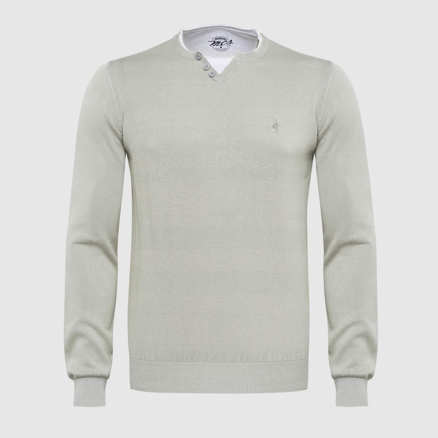 Maglia serafino con bottoncini