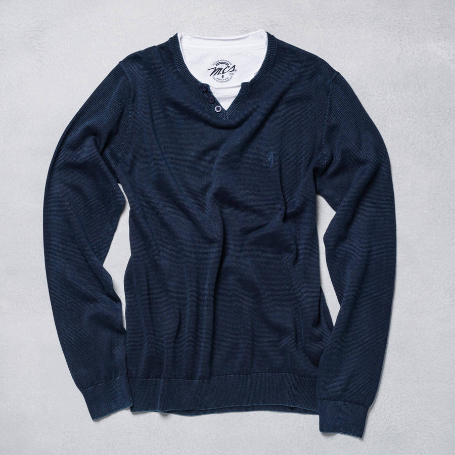 Maglia serafino con bottoncini
