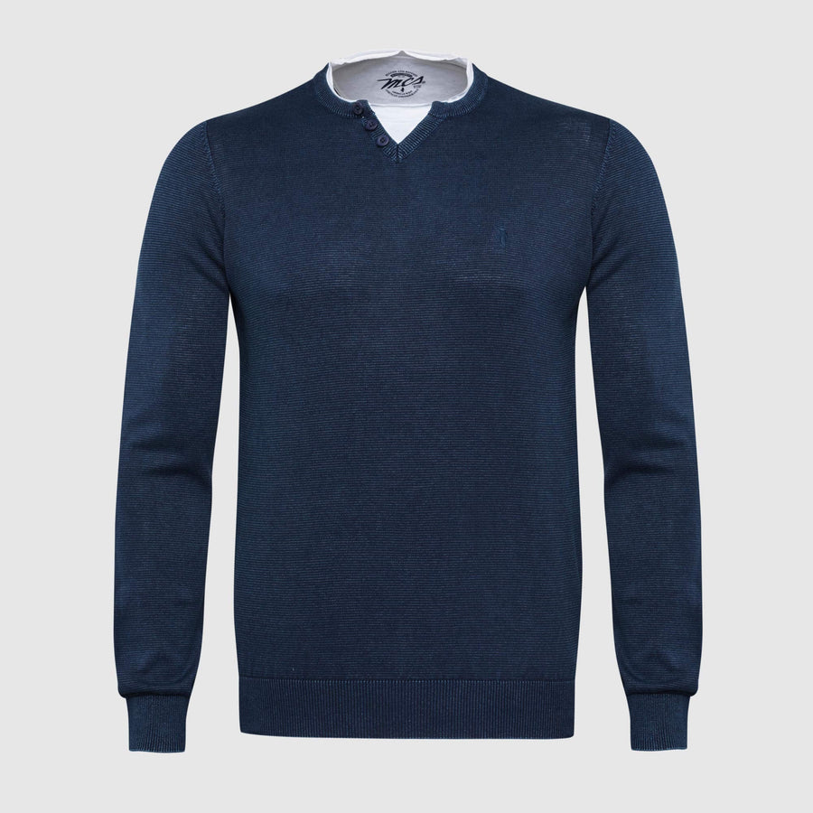Maglia serafino con bottoncini