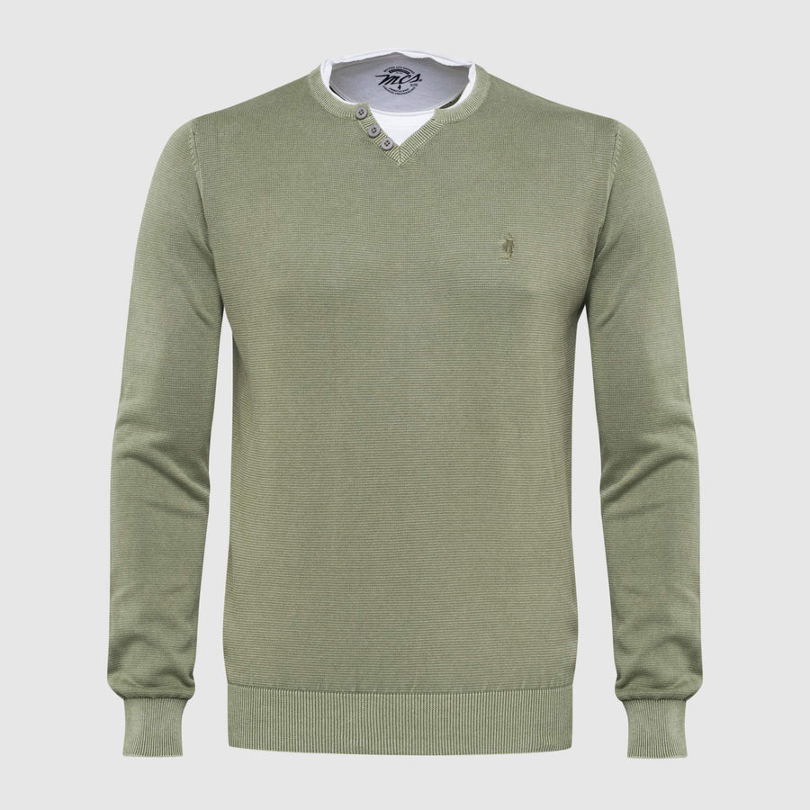 Maglia serafino con bottoncini