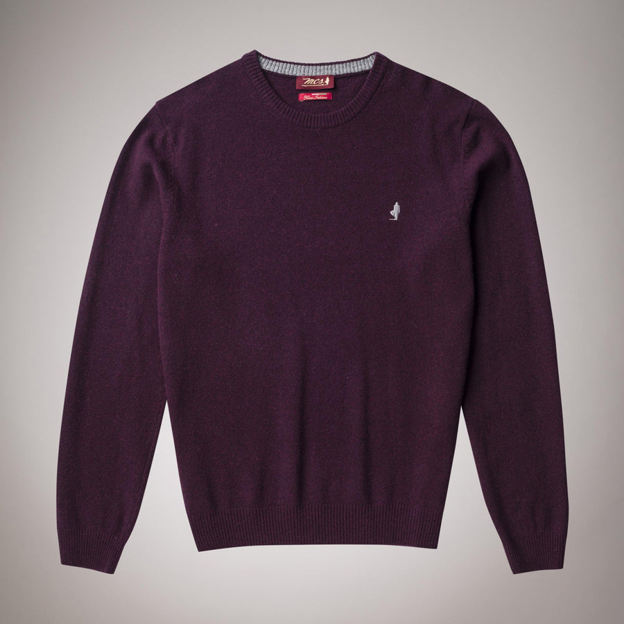 Maglione girocollo in lana sottile