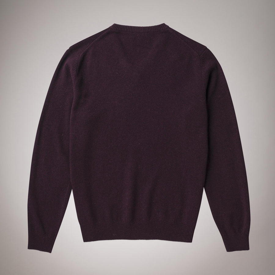 Fine wool V-neck jumper