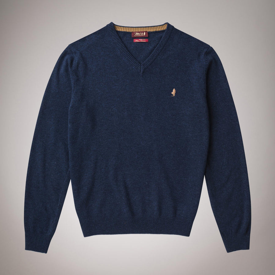 Fine wool V-neck jumper