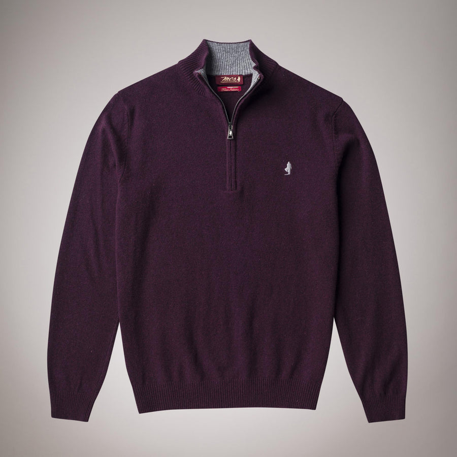 Wool half-zip jumper 