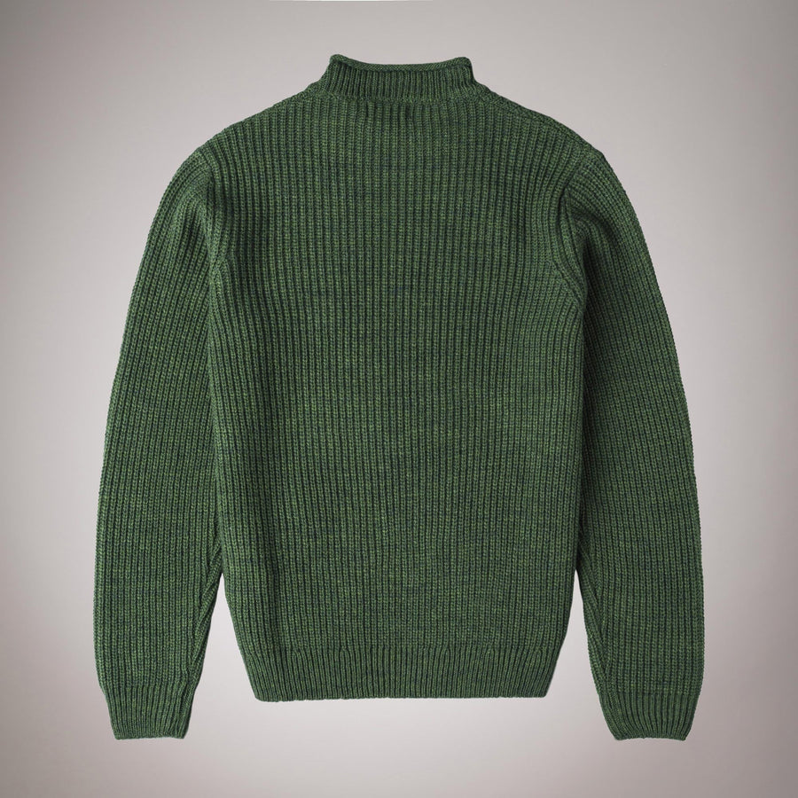 Ribbed wool and alpaca crew neck jumper