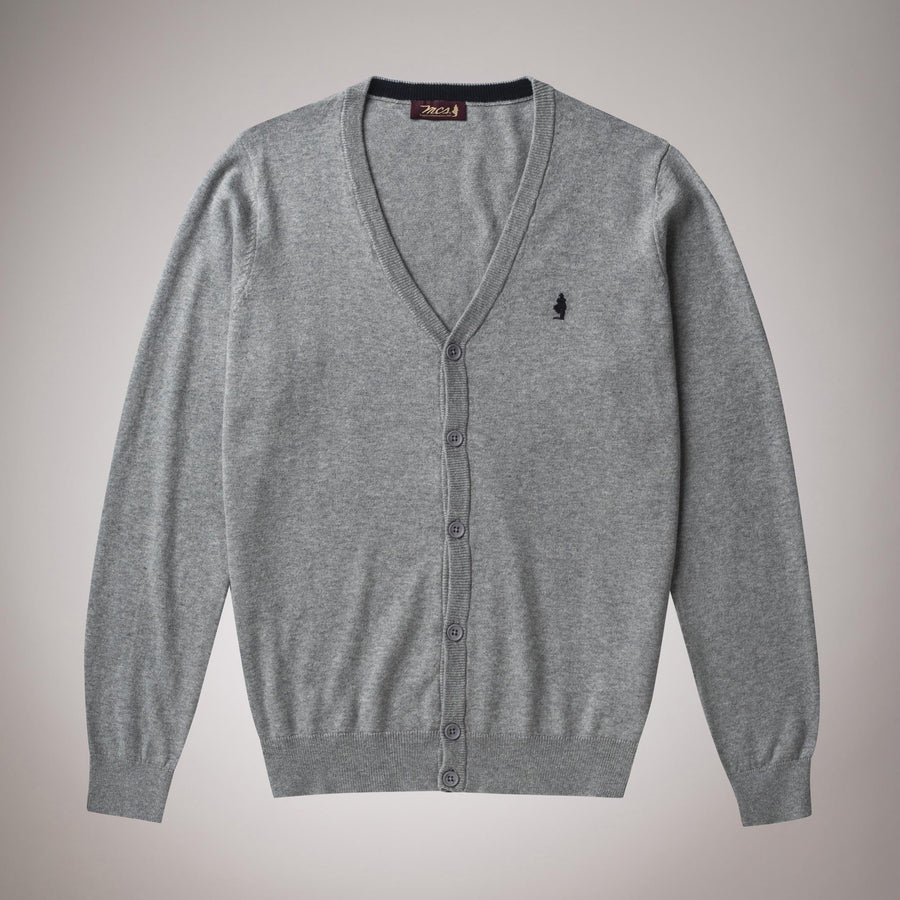 Cotton-wool cardigan with buttons