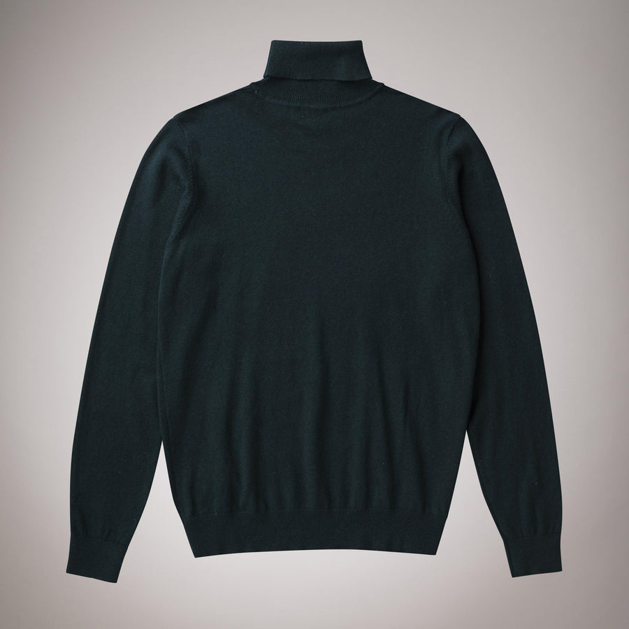 Cotton-wool blend polo neck jumper