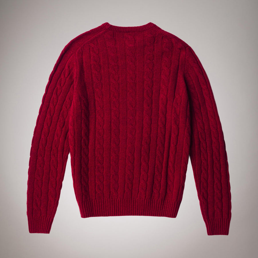 Maglione girocollo con trecce