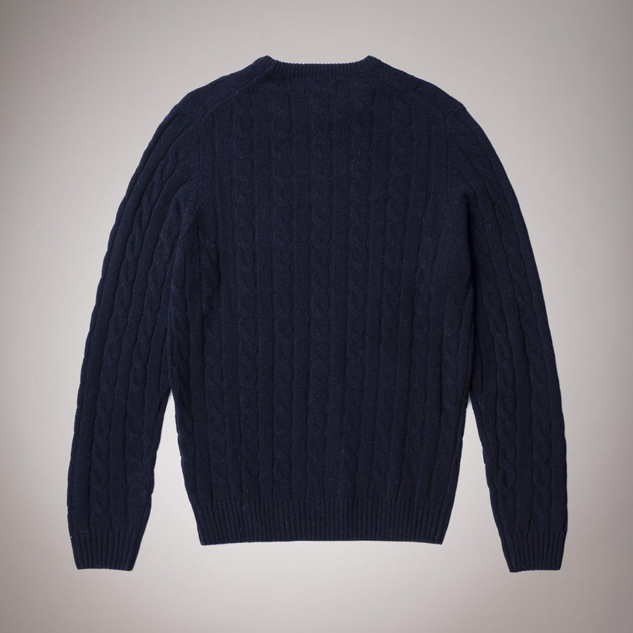 Maglione girocollo con trecce