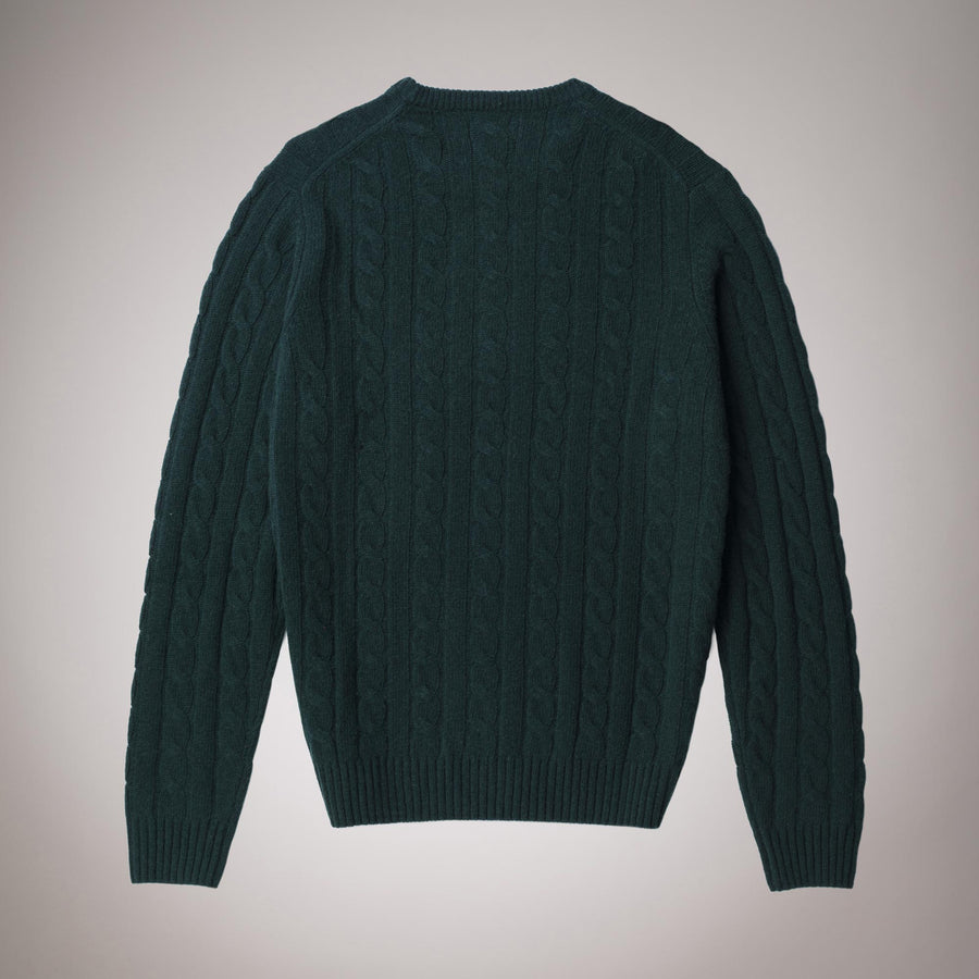 Maglione girocollo con trecce