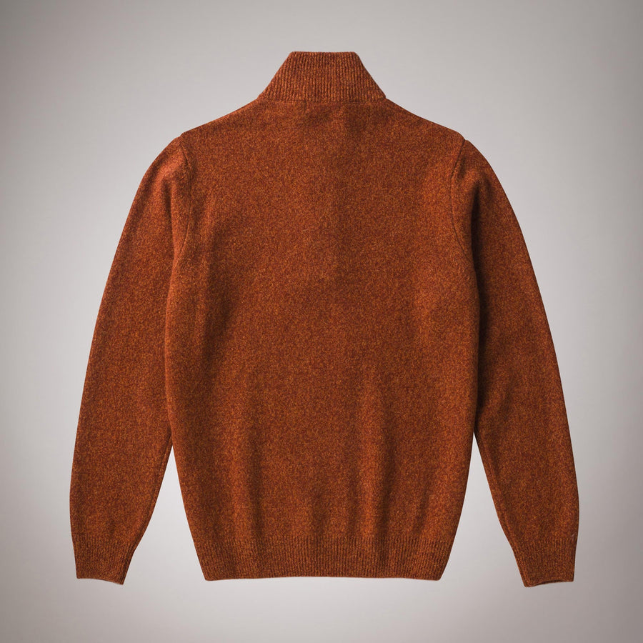half-zip mouliné lambswool jumper