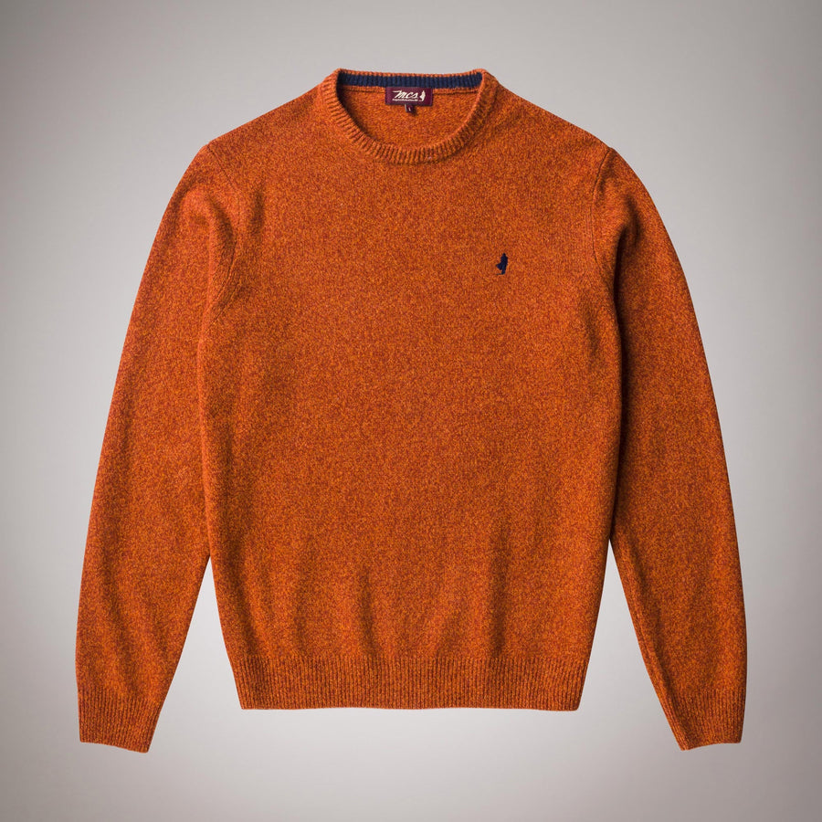 Maglione girocollo in lambswool mouliné