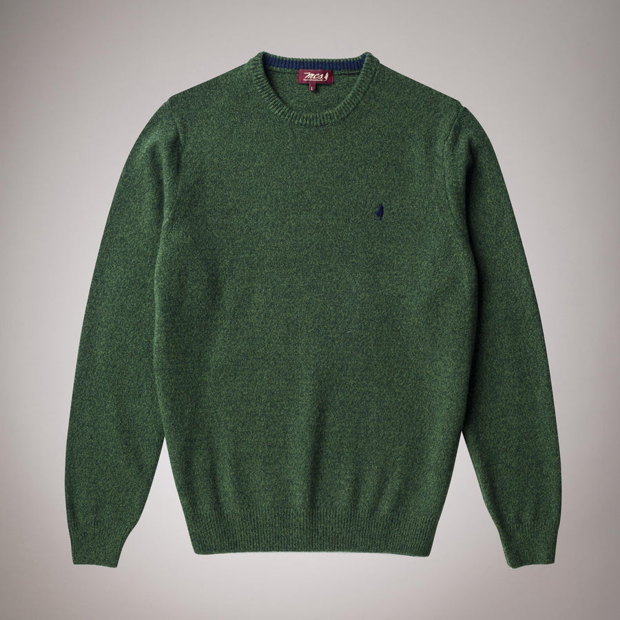 Maglione girocollo in lambswool mouliné