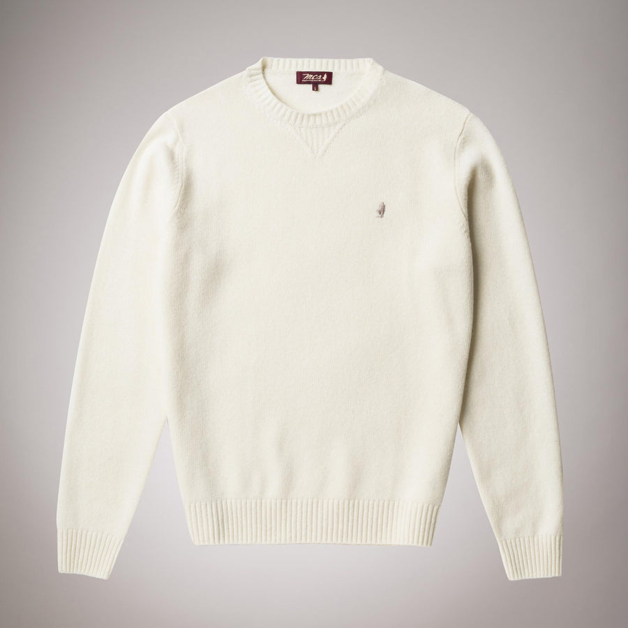 Maglione girocollo in lambswool ritorto