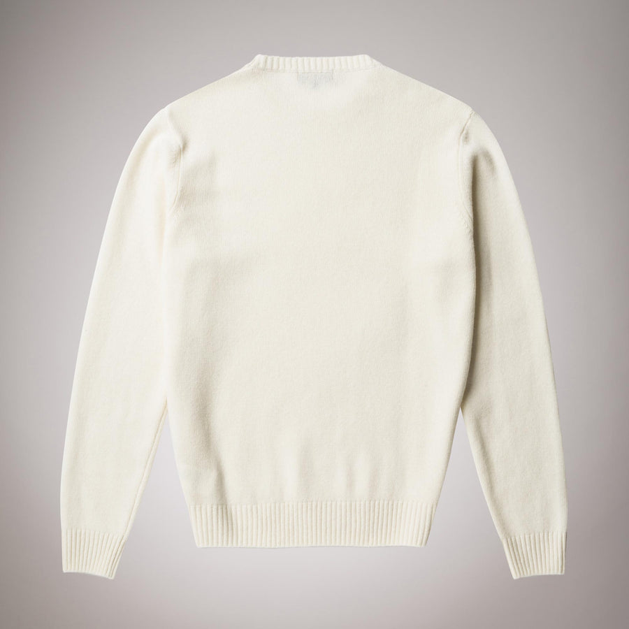 Maglione girocollo in lambswool ritorto